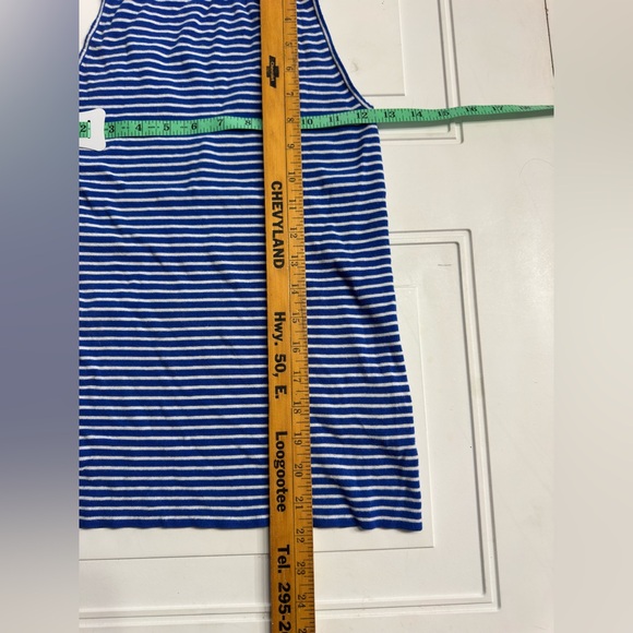 Banana Republic Blue White Knit Tank Top Womens Size Small - Picture 5 of 6